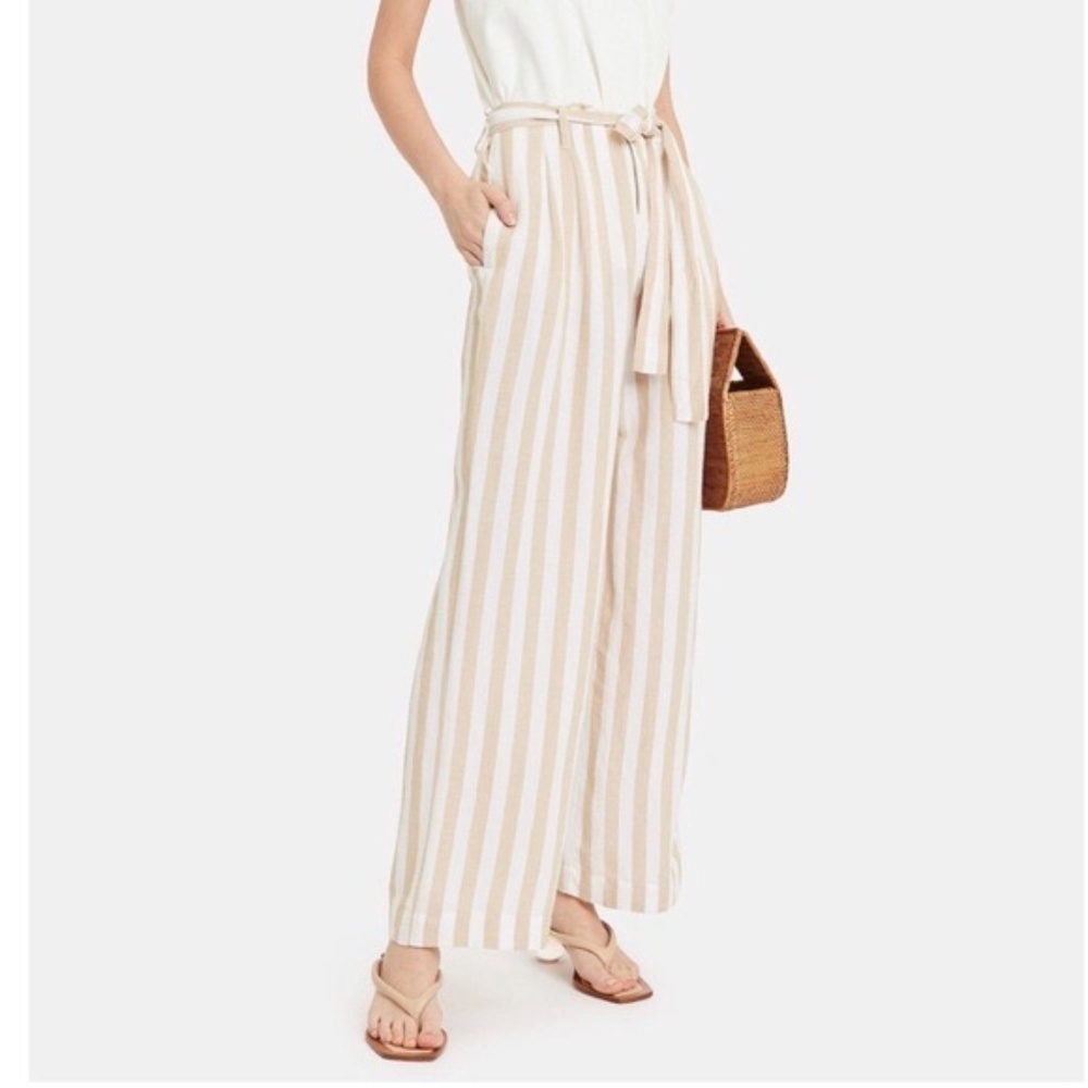 Rails Jess Striped Linen-Blend Wide-Leg Pants - image 7